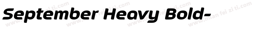 September Heavy Bold字体转换